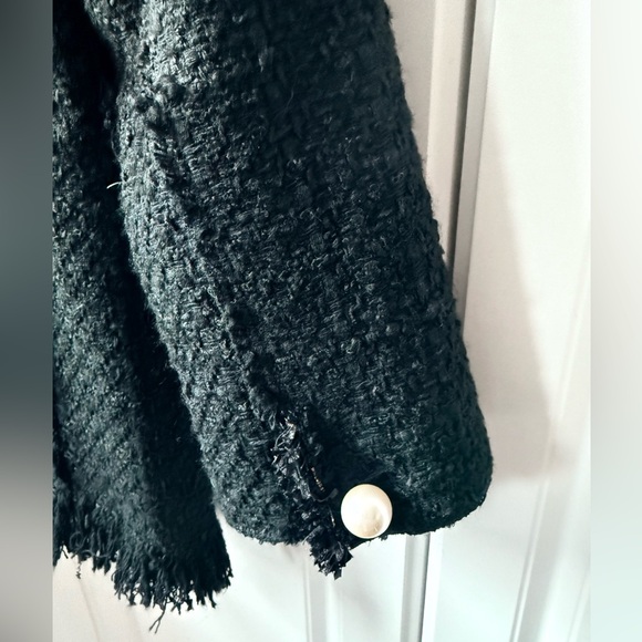 ZARA - fringe twill blazer with pearl details - XS - Picture 3 of 7